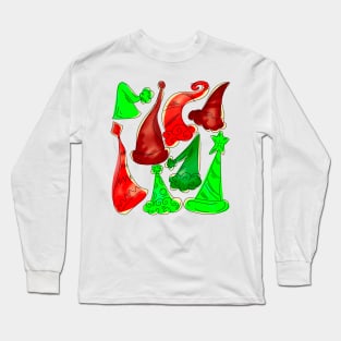 Christmas Hats Long Sleeve T-Shirt